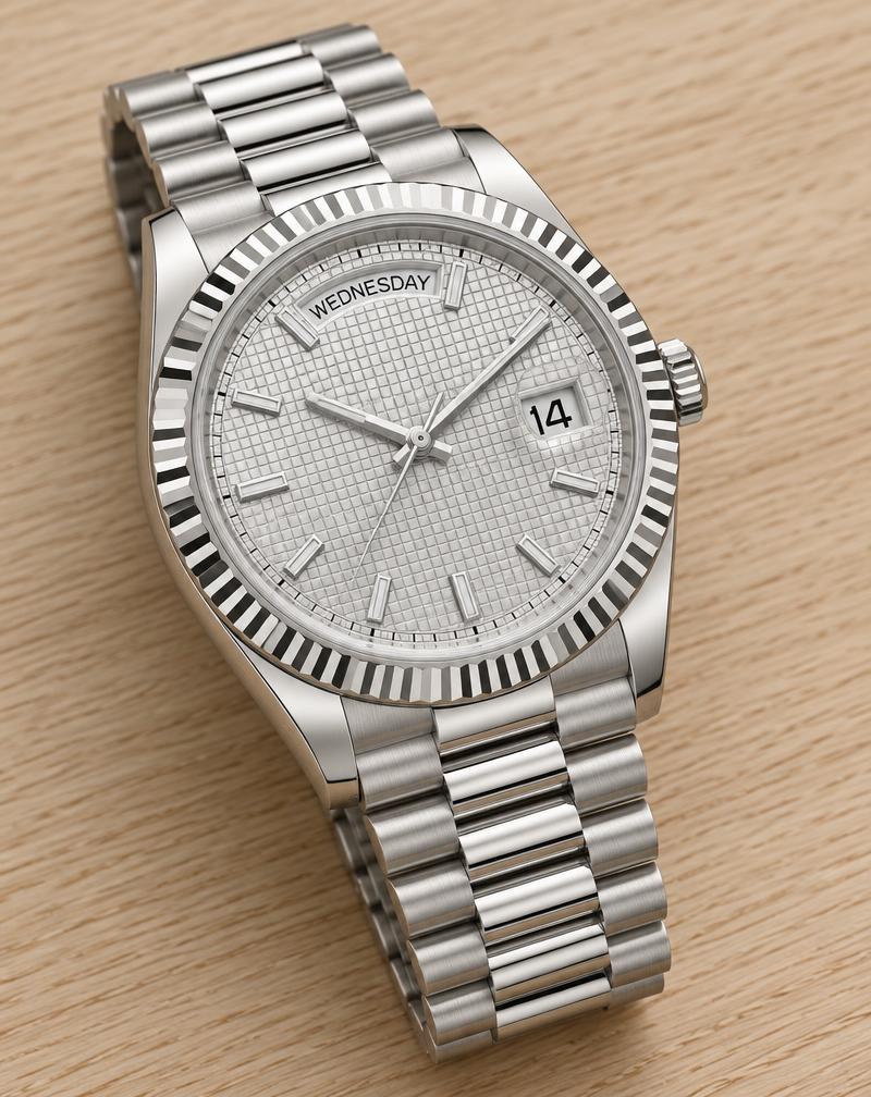 Rolex Day-Date 40 Réf. 228239 – Cadran Argent Motif Quadrillé