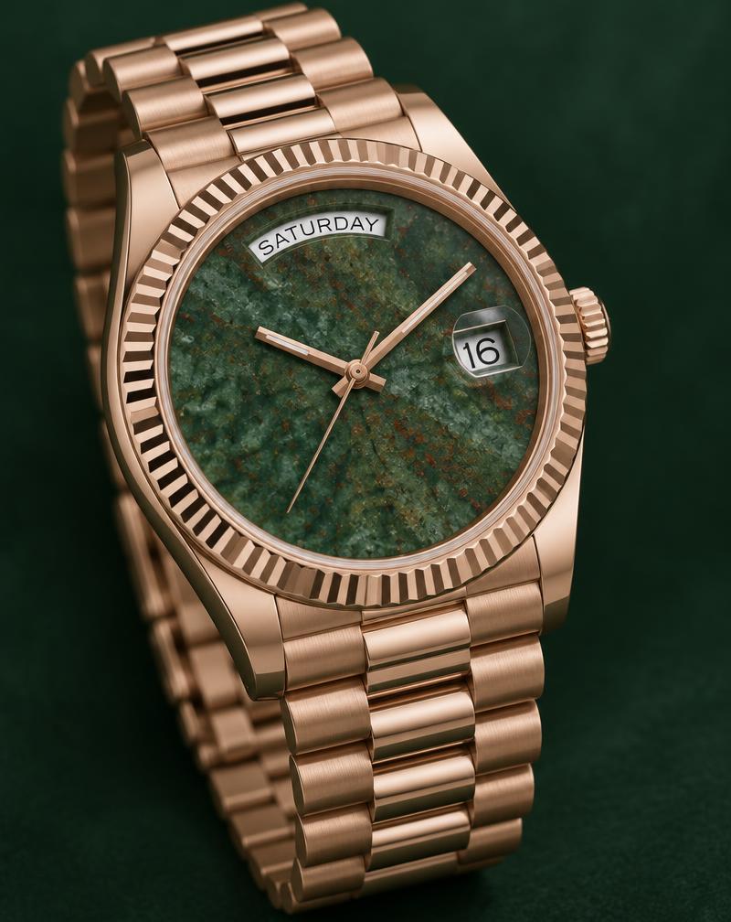 Rolex Day-Date 36 Réf. 128235 – Cadran Vert Eisenkiesel