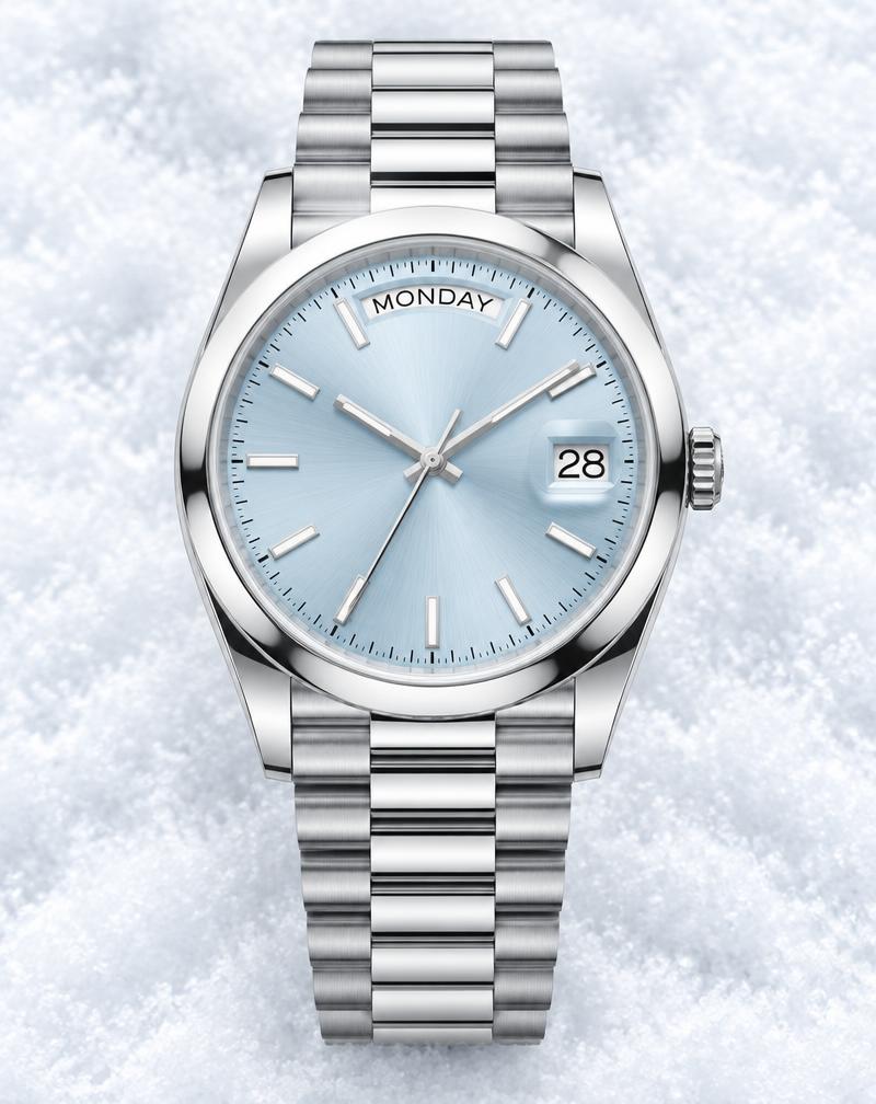 Rolex Day-Date 36 Réf. 18206 – Platine, Cadran Bleu Glacier