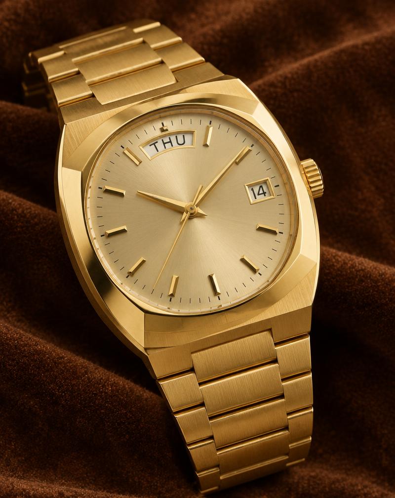 Rolex Day-Date Oysterquartz Réf. 19018 – Boîtier Anguleux Or Jaune